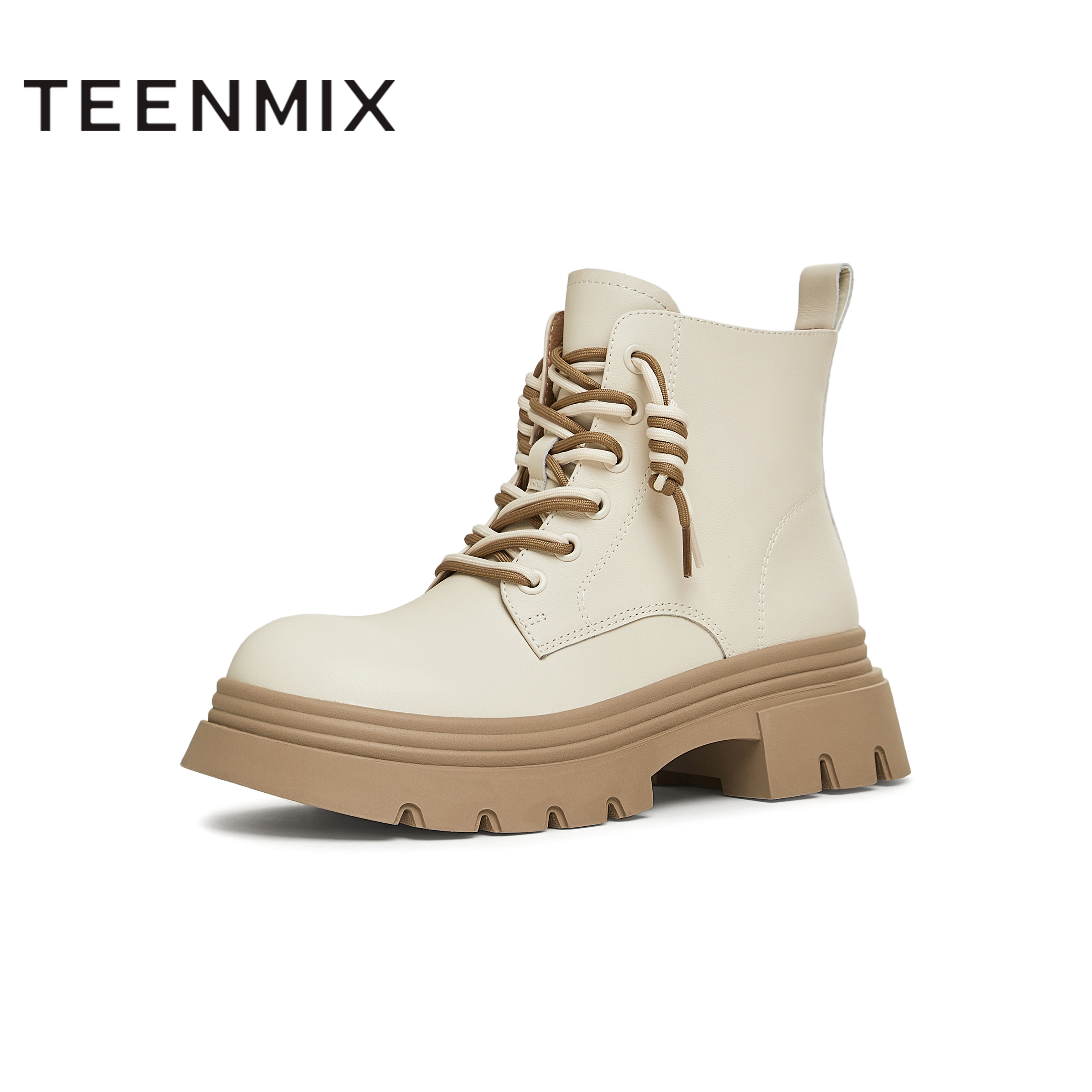 天美意冬新款商场同款休闲系带百搭户外女马丁靴CJD42DD4