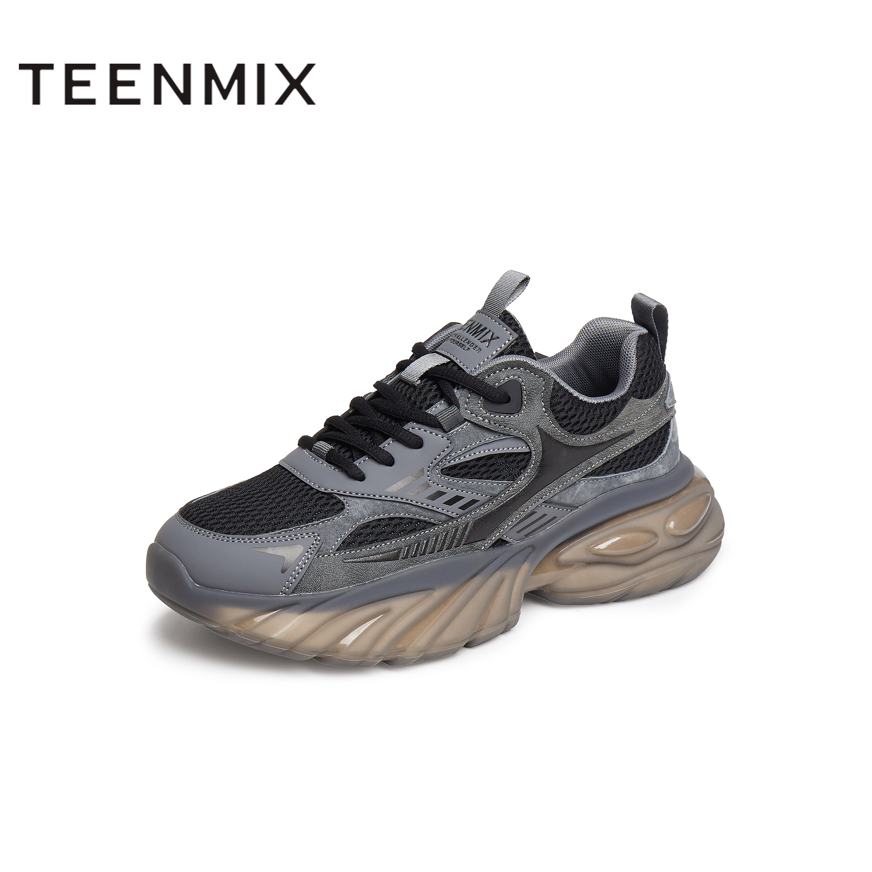 天美意2025夏新款潮流休闲百搭运动网面厚底男老爹鞋LDX08BM5