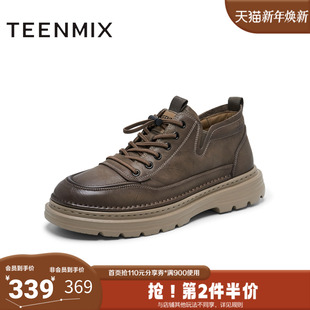 鞋 舒适百搭通勤英伦男工装 3UM01AM5 商场同款 天美意2025新款