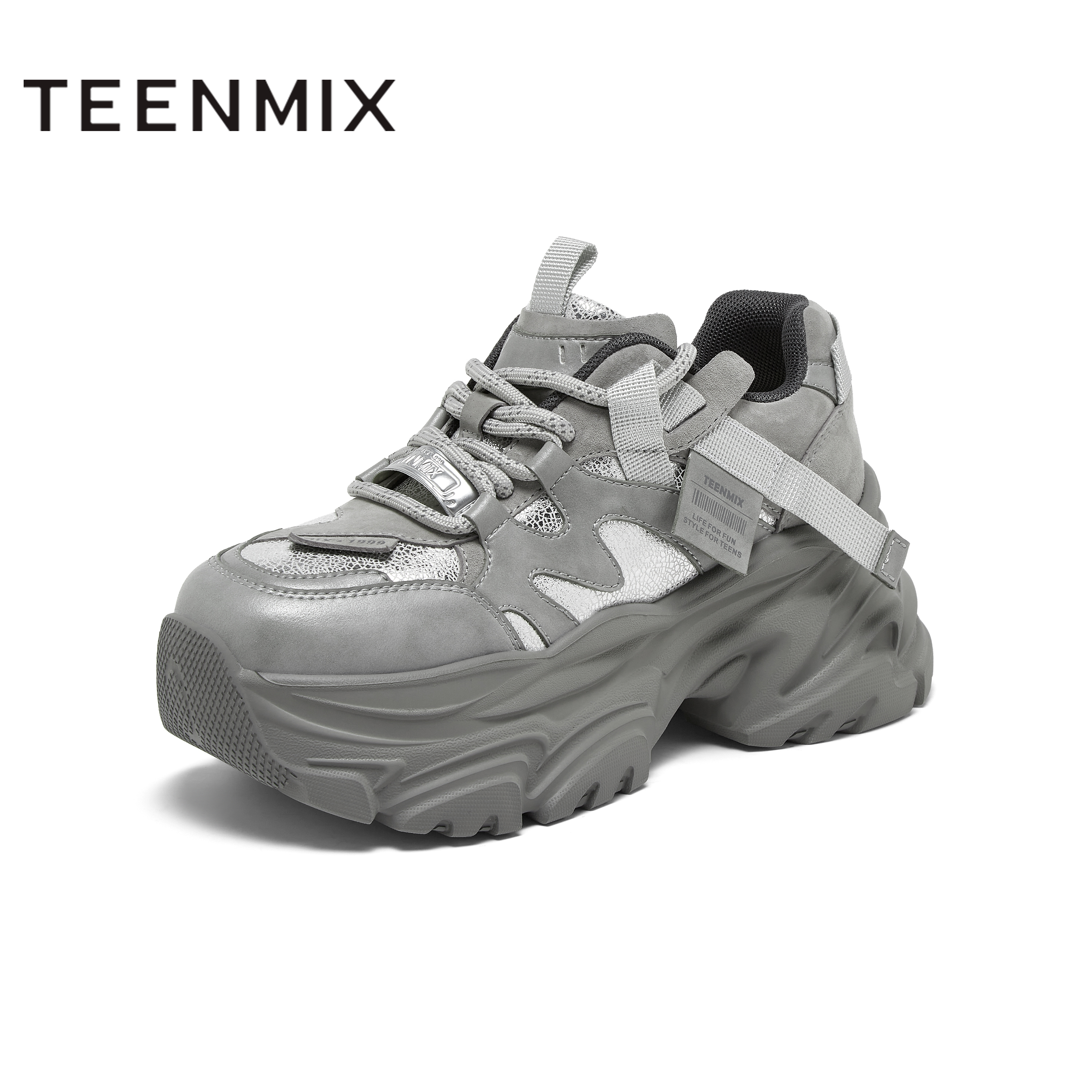 天美意2025春新款商场同款厚底潮酷时尚休闲鞋女老爹鞋CJ820AM5