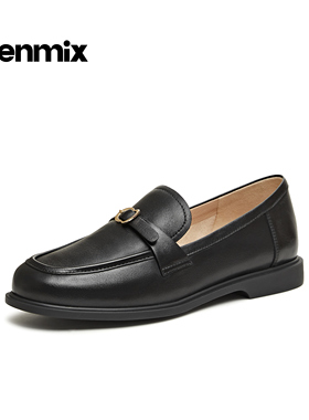 天美意2026春新款纯色百搭复古潮流单鞋一脚蹬女乐福鞋6ZM05AA6