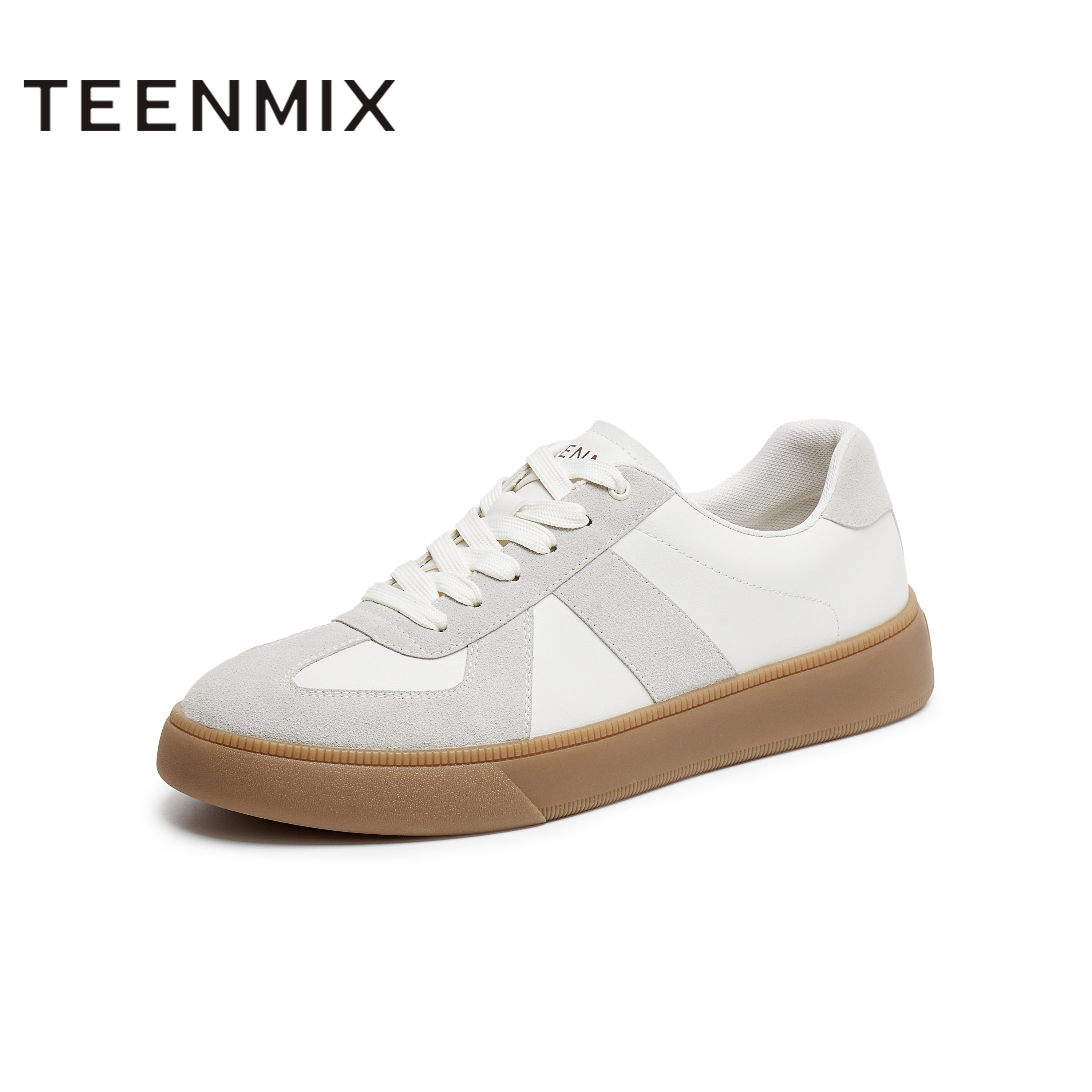 天美意2025夏新款休闲百搭拼色复古运动鞋男德训鞋DXX10BM5