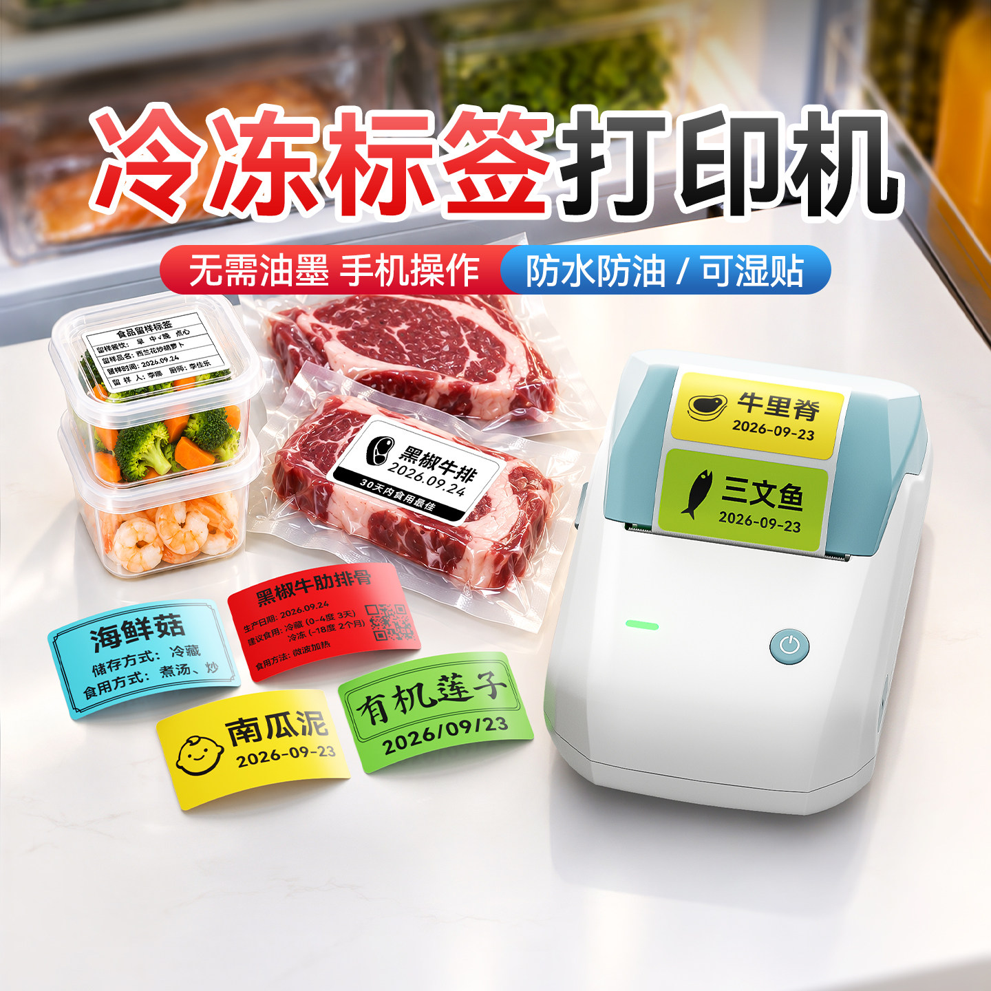 精臣B1标签机家用厨房冰箱保鲜