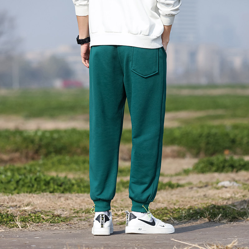 秋款大码男裤子男士50%棉潮男青年休闲卫裤长裤2251p48,男装休闲裤,1203-1（原钱塘5012-1）
