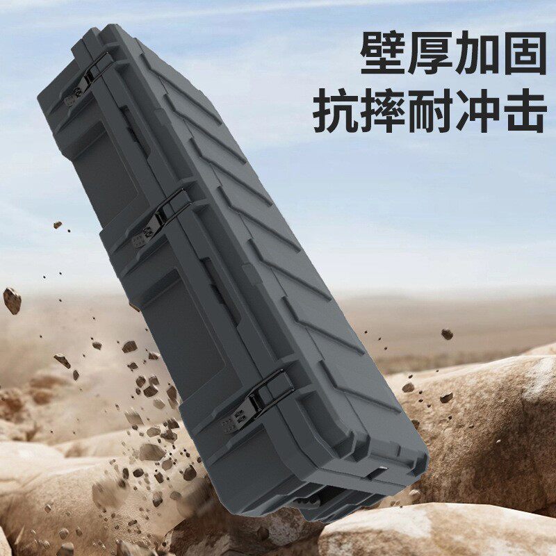 V3+95L滚塑箱家用物资储备收纳箱军绿色路亚装备车载露营物资箱