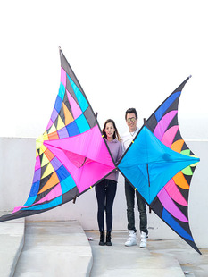潍坊风筝 高档伞布妖姬风筝 巨型大型成人大三角风筝好飞易飞包邮