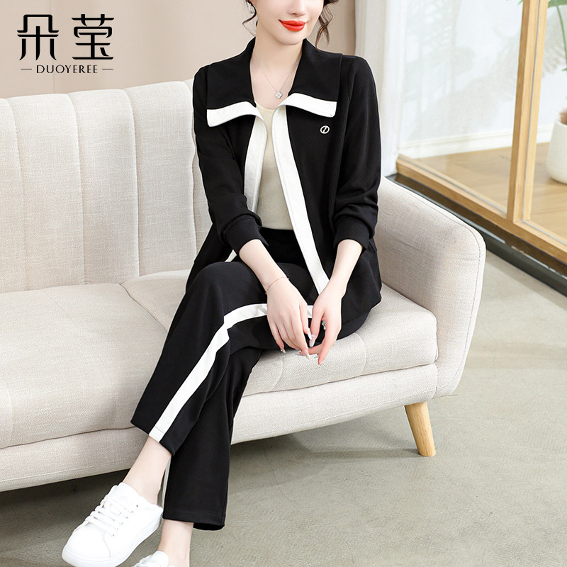 妈妈春秋装套装洋气质中年女高贵高端品牌休闲上衣中老年2025新款