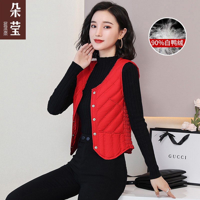 妈妈冬装轻薄羽绒内胆中年女贴身内穿背心中老年白鸭绒保暖马甲40,女装/女士精品,中老年女装,淘宝优惠券,粉丝福利购,淘宝优惠卷