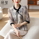 中年女气质国风衬衫 妈妈2025夏装 两件套 中式 雪纺T恤套装 新款 时尚