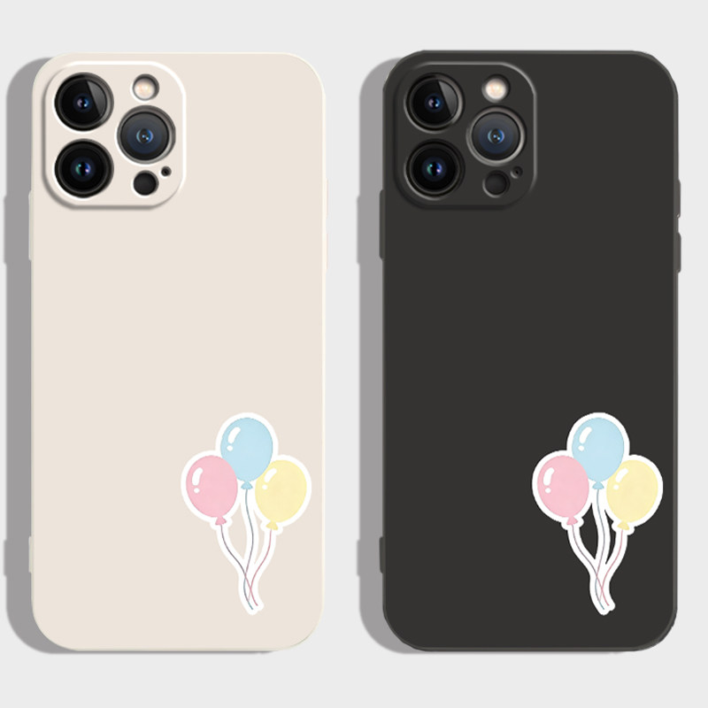 彩色气球适用苹果12pro手机壳iPhone17promax保护套17pro防摔13mini可爱14pm全包15plus软壳16e新品小众12pro