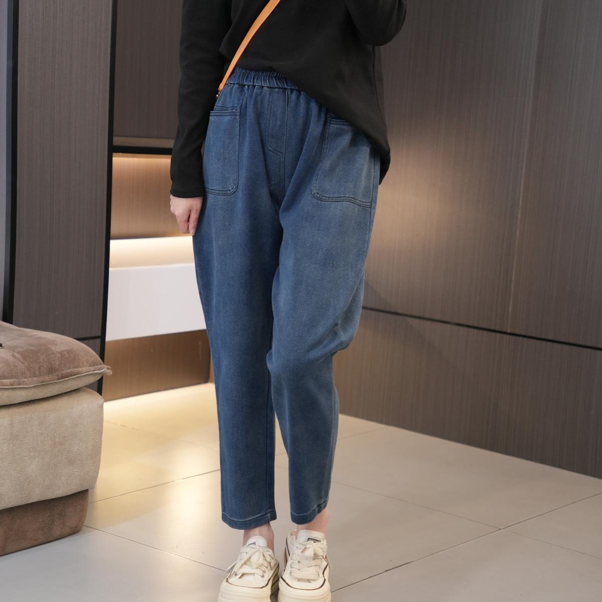 秋季必入方口袋宽松显瘦哈伦裤