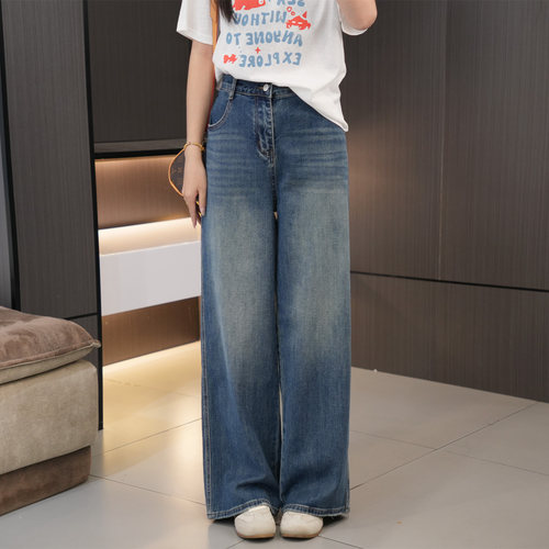 闭眼入高腰宽松显瘦阔腿拖地裤