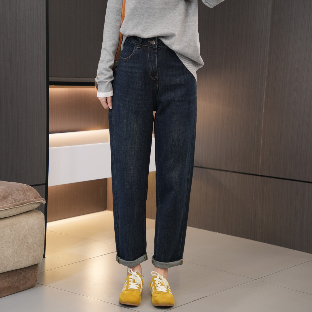 秋季必入胖妹妹高腰显瘦老爹裤