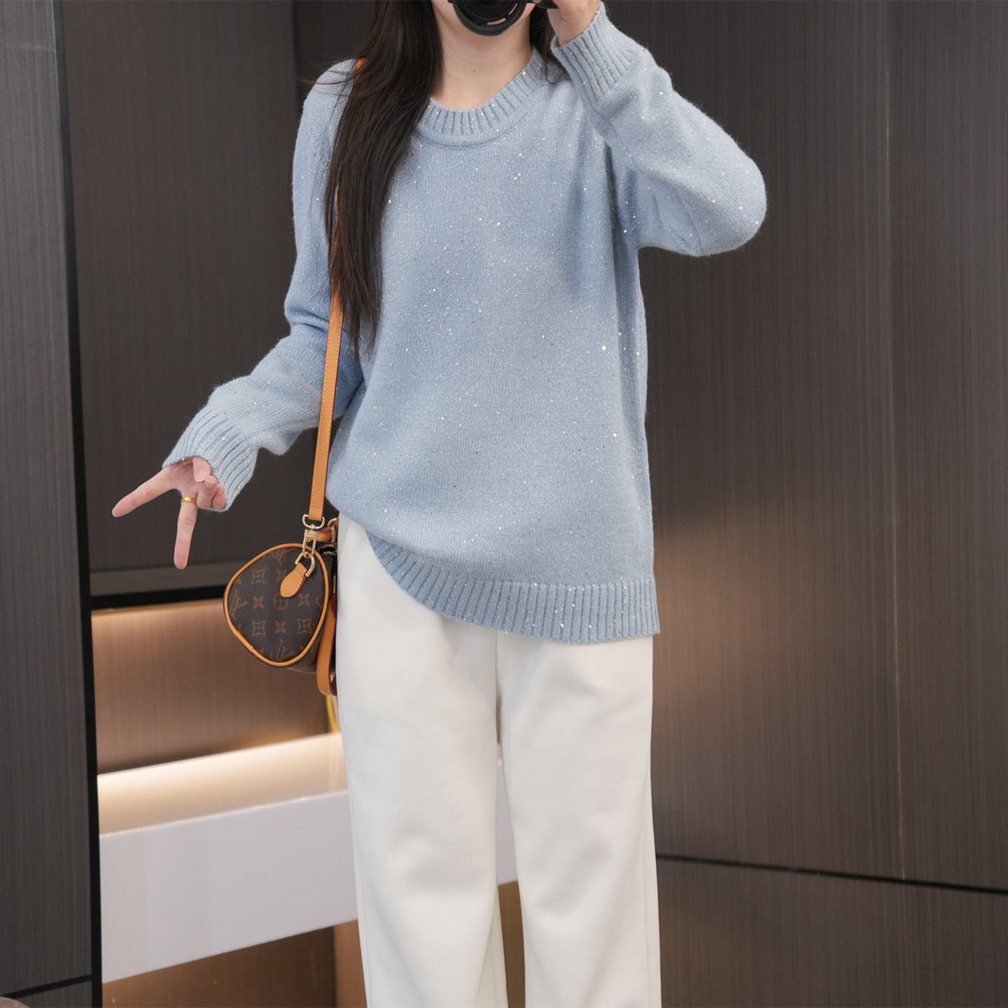 新年战袍大码女装氛围感星落毛衣 200斤胖妹妹高弹力时尚珠片内搭,女装/女士精品,大码内搭,淘宝优惠券,粉丝福利购,淘宝优惠卷