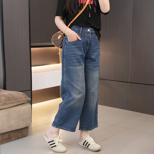 闭眼入高腰百搭显瘦弯刀阔腿裤