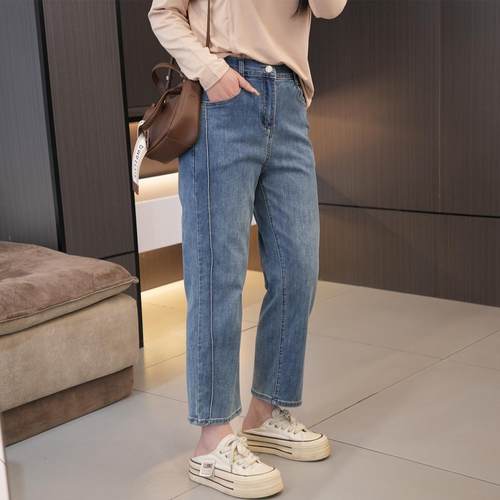 闭眼入显高显瘦侧压线烟管九分裤