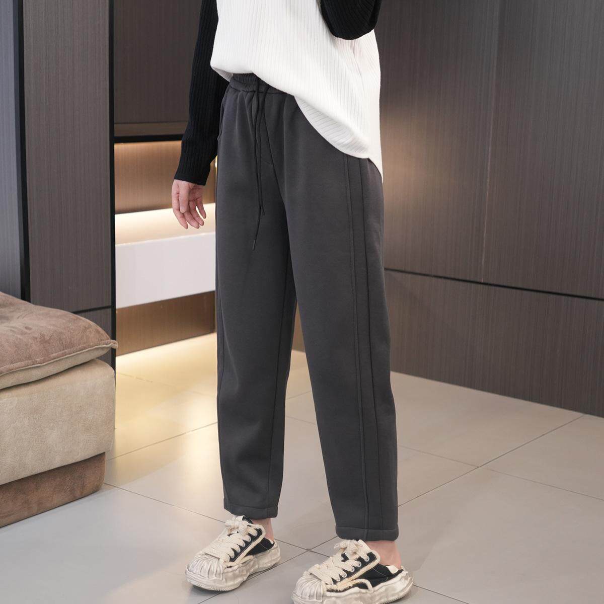 冬季加绒保暖亲肤大码休闲哈伦裤