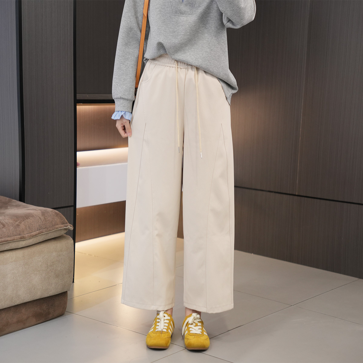 闭眼入高级感立体裁剪休闲弯刀裤