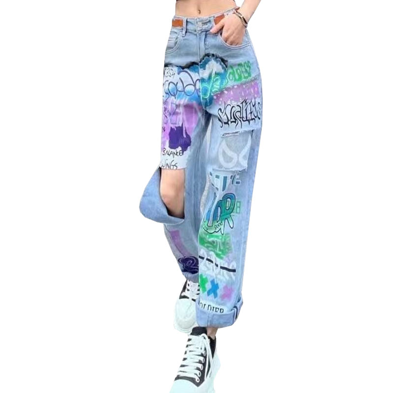 字母2022夏季新款欧货时尚垮裤