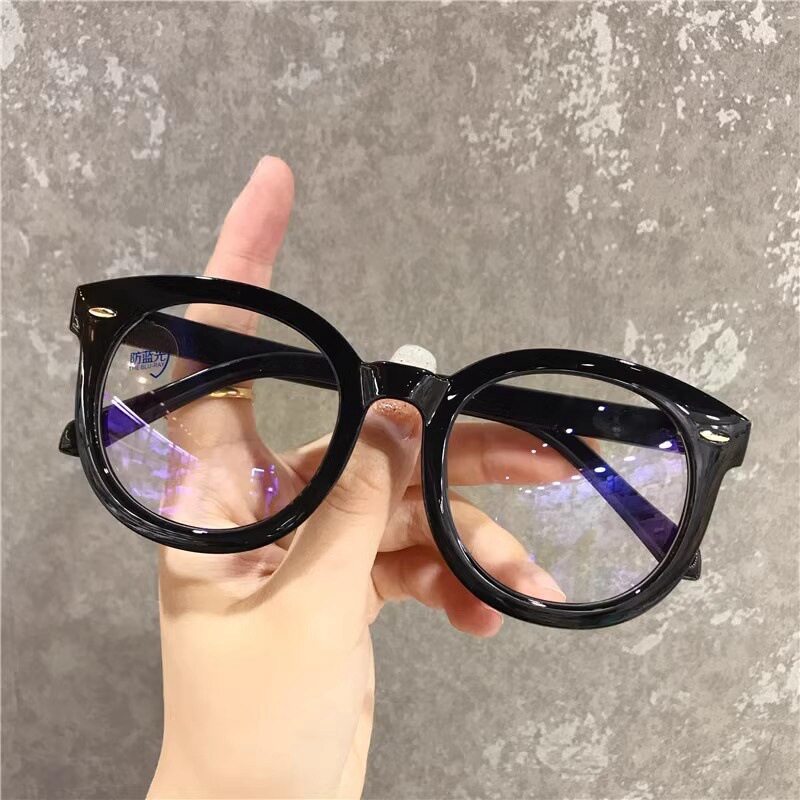 防蓝光老花镜复古黑色素颜显瘦款老花镜