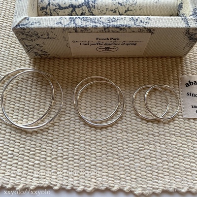 xxyolo/超简 韩系ins万能百搭金属光版素圈耳环人手一副