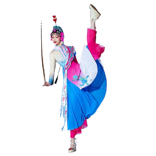 艺道演出服赤伶舞蹈服古典舞练功服俏花旦演出服心有翎兮舞蹈服