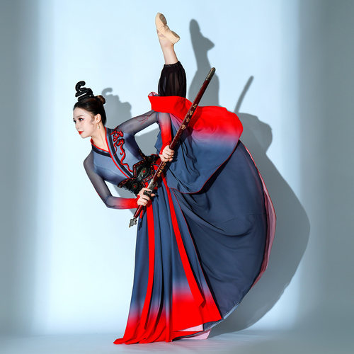 雪龙吟中国舞中国风剑舞扇子舞象王行舞蹈服装九州同古典舞演出服