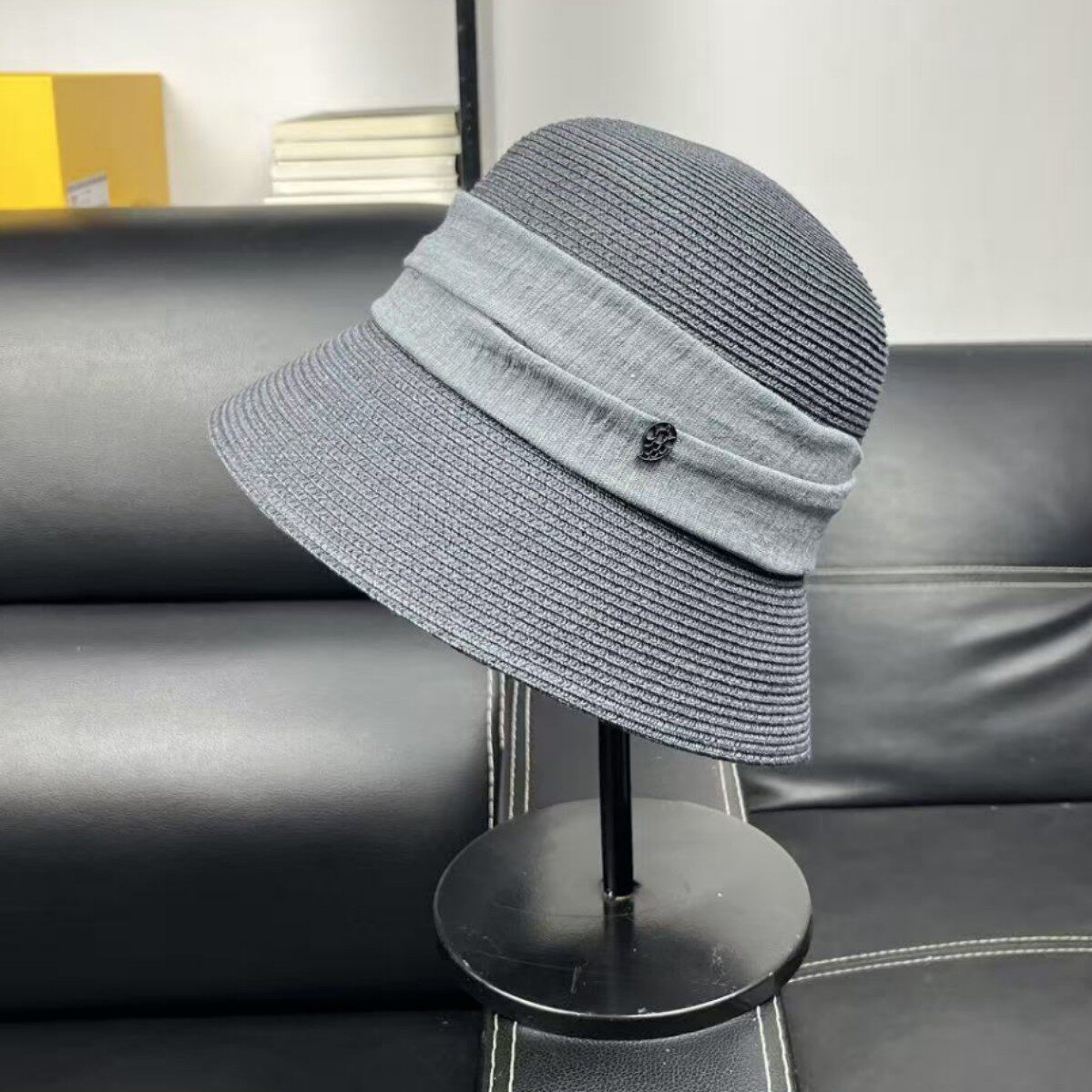 春夏新款日本原宿风防紫外线优雅小盆帽夏季海边度假小檐渔夫帽潮