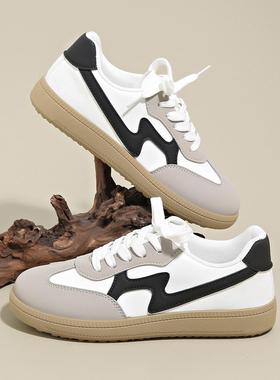 正品女鞋德训鞋女2024新款秋季透气运动小白鞋子百搭休闲板鞋女款