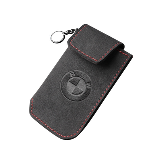 适用于宝马翻毛皮钥匙包3系5系刀锋1系7系X2X3X4X5X6车钥匙套壳扣