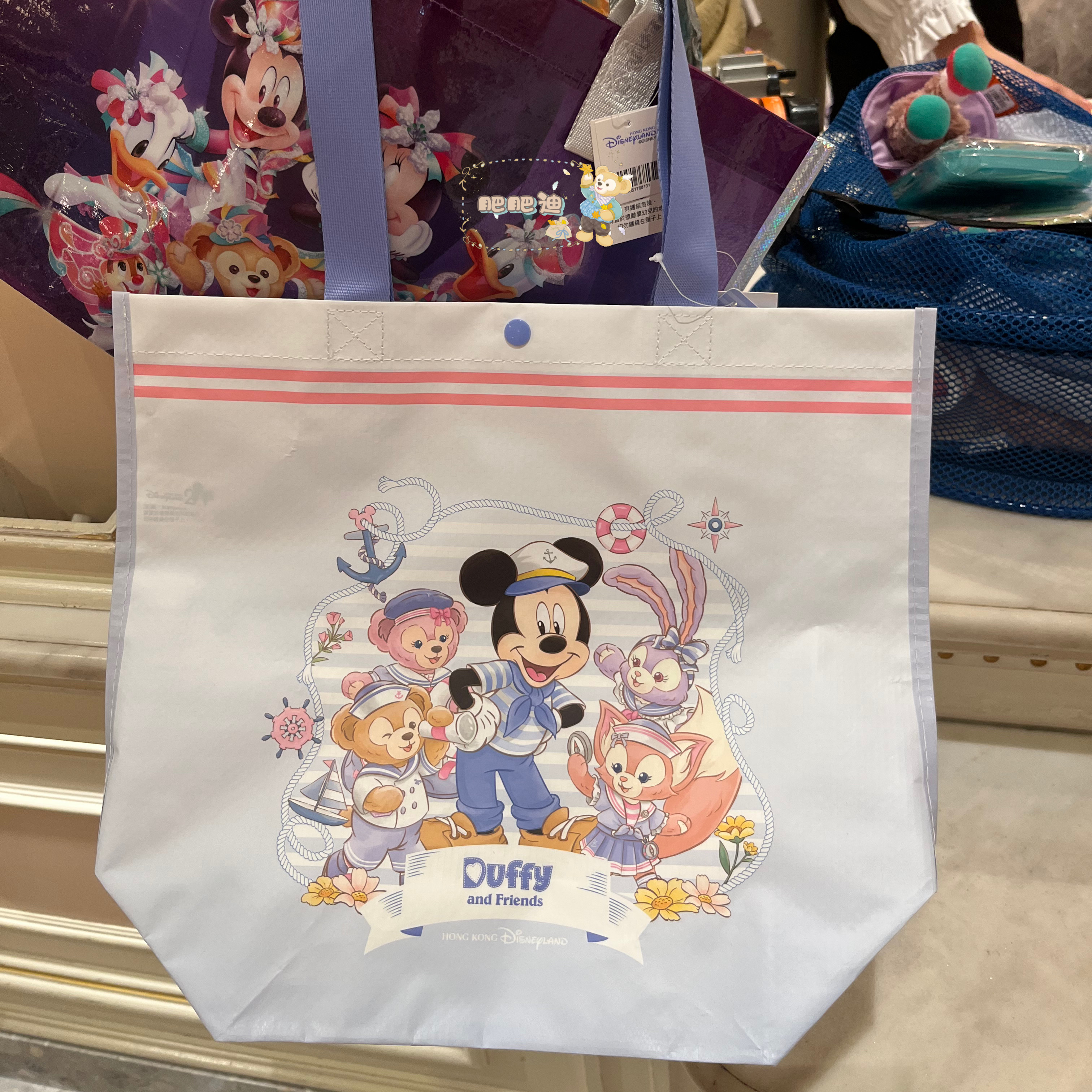 香港迪士尼米奇与好友20周年环保袋达菲七宝购物袋百亩手提袋