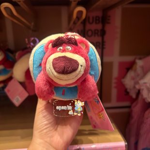 香港迪士尼草莓熊玩具总动员挂件毛绒公仔痛包造型周边钥匙扣帽子