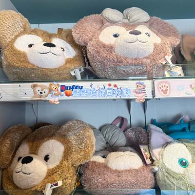 香港迪士尼达菲玫玫大脸包玲娜贝儿可琦安可爱大头毛绒OLU贝儿包