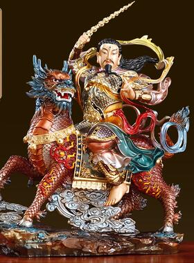纯铜九天应元雷神普化天尊像摆件