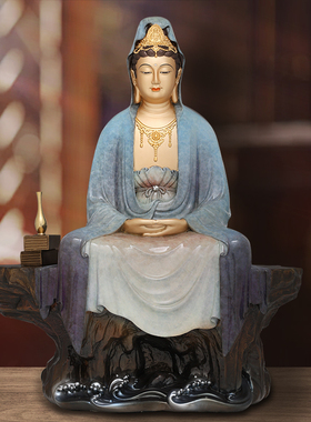 纯铜掐丝珐琅镶金禅意观世音菩萨