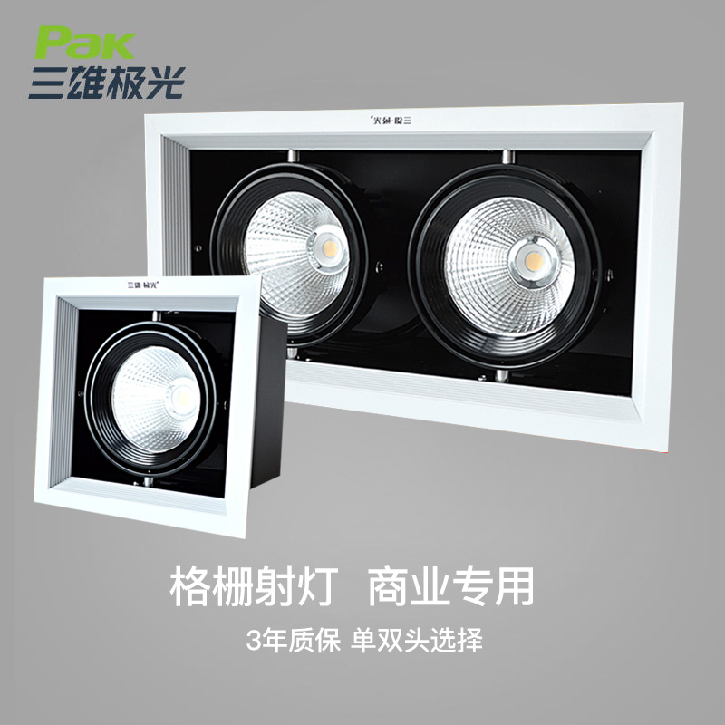 三雄极光led射灯双头背景墙