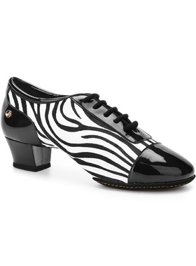 AG拉丁MISSFUN系A3018-13进口斑马纹马毛皮中跟恰恰伦巴牛仔舞鞋