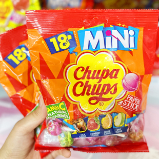 牛奶草莓味】进口珍宝珠水果味迷你棒棒糖英国儿童零食硬糖果酸味