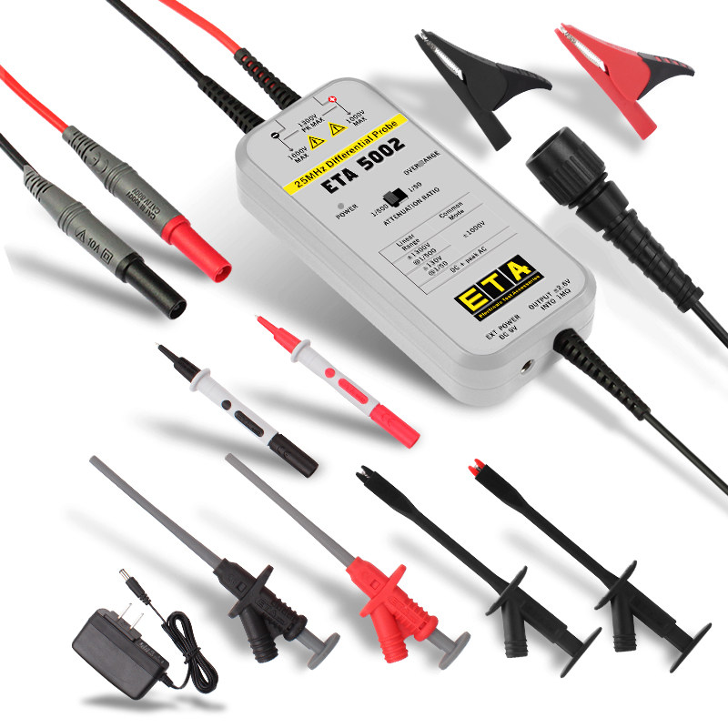 ETA5002通用型示波器高压差分探头浮地电压信号测量高压隔离探头