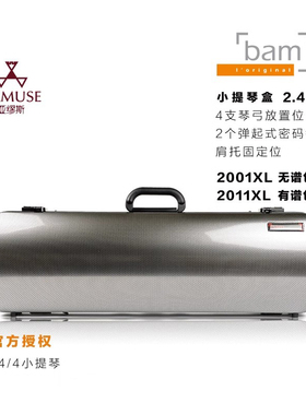 [实体店]法国bam高科系列2011XL 2001XL方形琴盒带背带小提琴盒