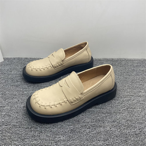 春秋款真皮乐福鞋女时尚百搭