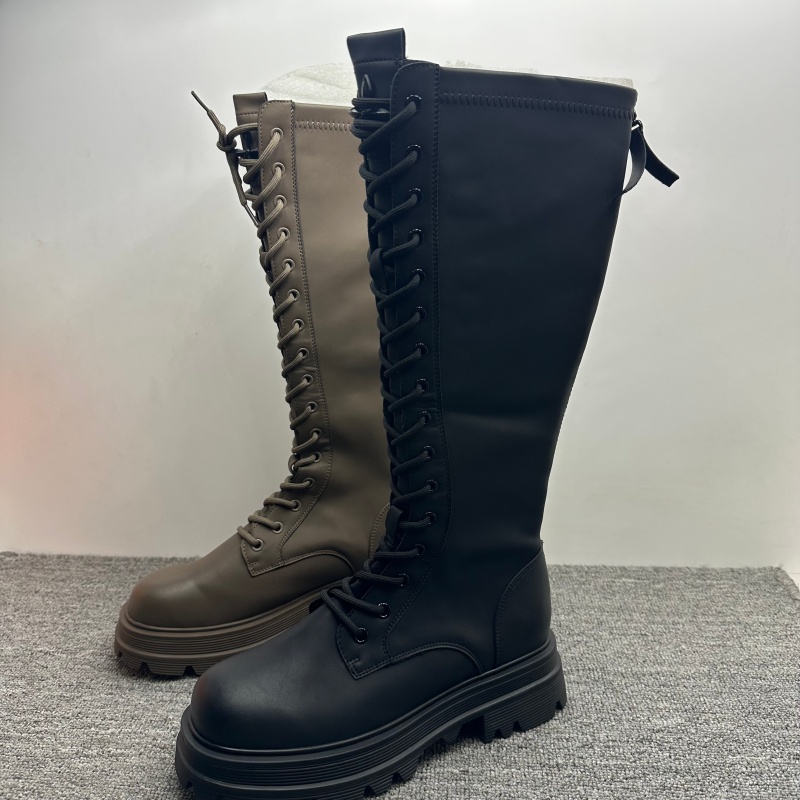 加绒长筒靴女冬季新款骑士靴