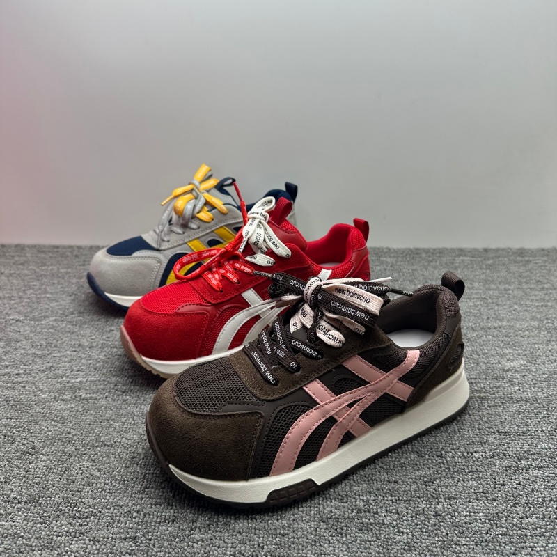 真皮网面德训鞋女2025秋新款女鞋