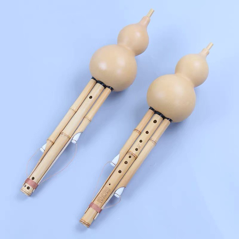 蓝孔雀专业演奏款金竹九孔葫芦丝C调降B调