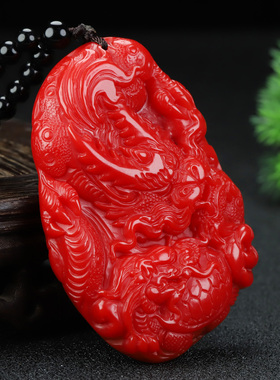 和田玉红玉瑞兽祥龙手把件新疆玉龙龟平安挂件把玩件龙腾四海腰牌