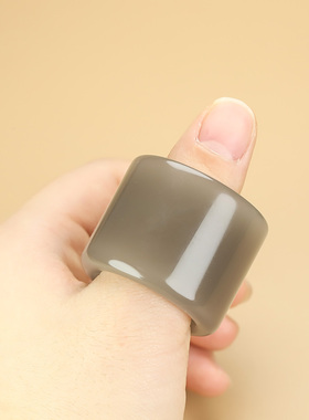 天然和田玉烟紫扳指男女款玉石文玩戒指复古宫廷大拇指环玉石戒指