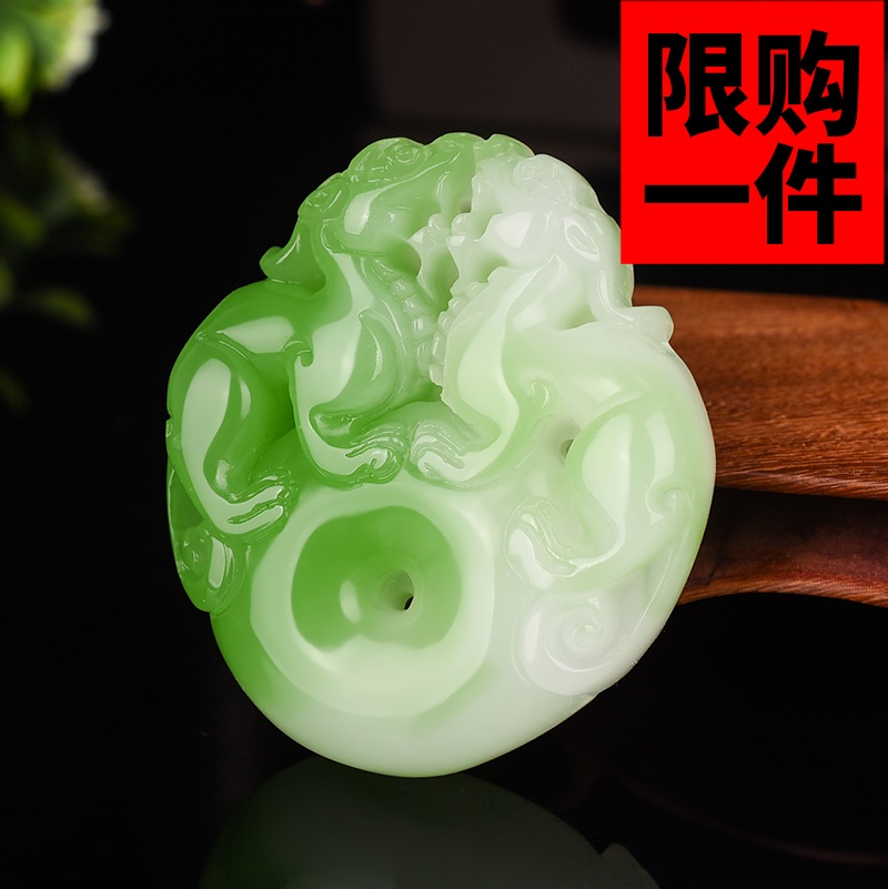 和田玉貔貅吊坠招财护主玉皮丘挂