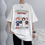 DX1085已注册版权情侣大码宽松街潮个性短袖T恤P2839白，男装T恤，电商A066