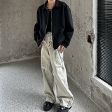 KT1009`宽松极简风翻领卫衣男女开衫P68，男装卫衣，电商A066