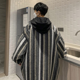 CT03港风大码宽松ins情侣民族风呢料夹克衬衫外套男P6888棕，男装民族服装，电商A066